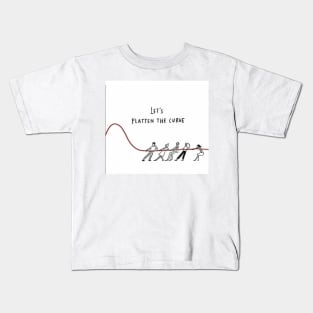 lets flatten the curve Kids T-Shirt